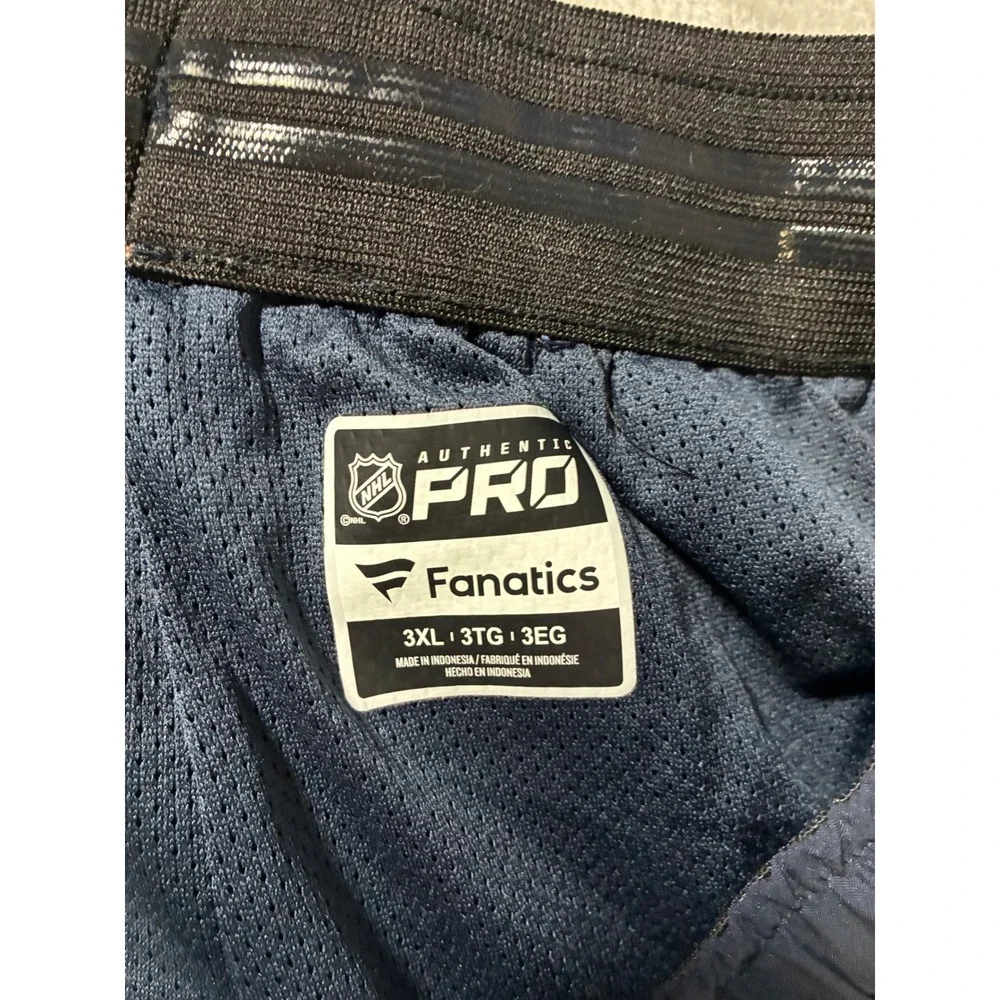 Fanatics Authentic Pro Seattle Kraken NHL Navy Blue Track Pants Mens 3XL